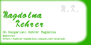 magdolna kehrer business card